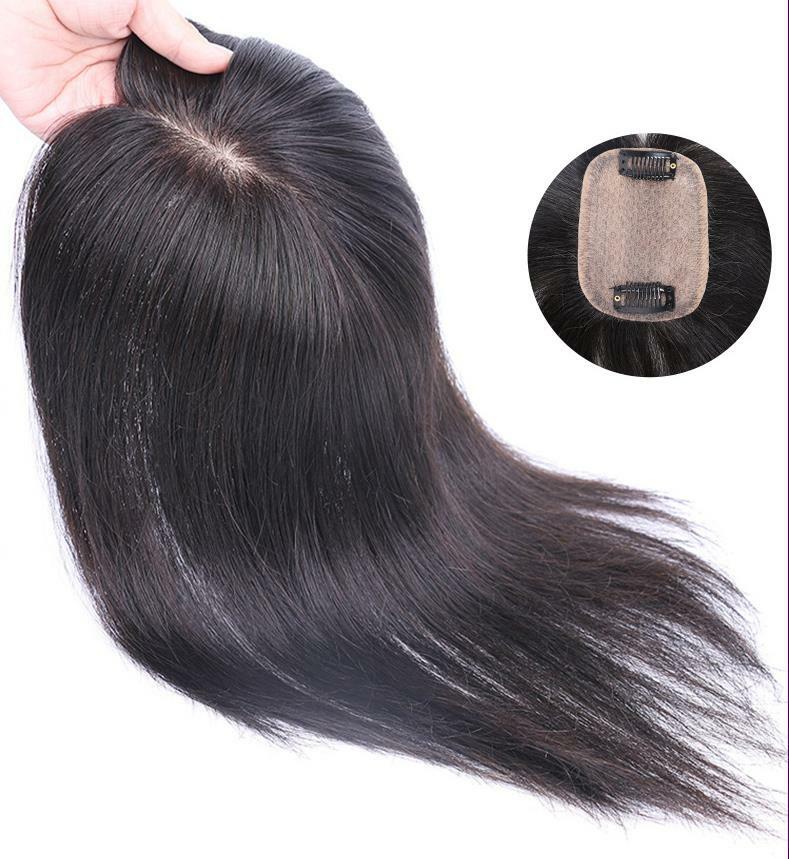 20-35cm Real Remy Human Hair Toppers Silk Top For Hair Loss or Thinning Hair