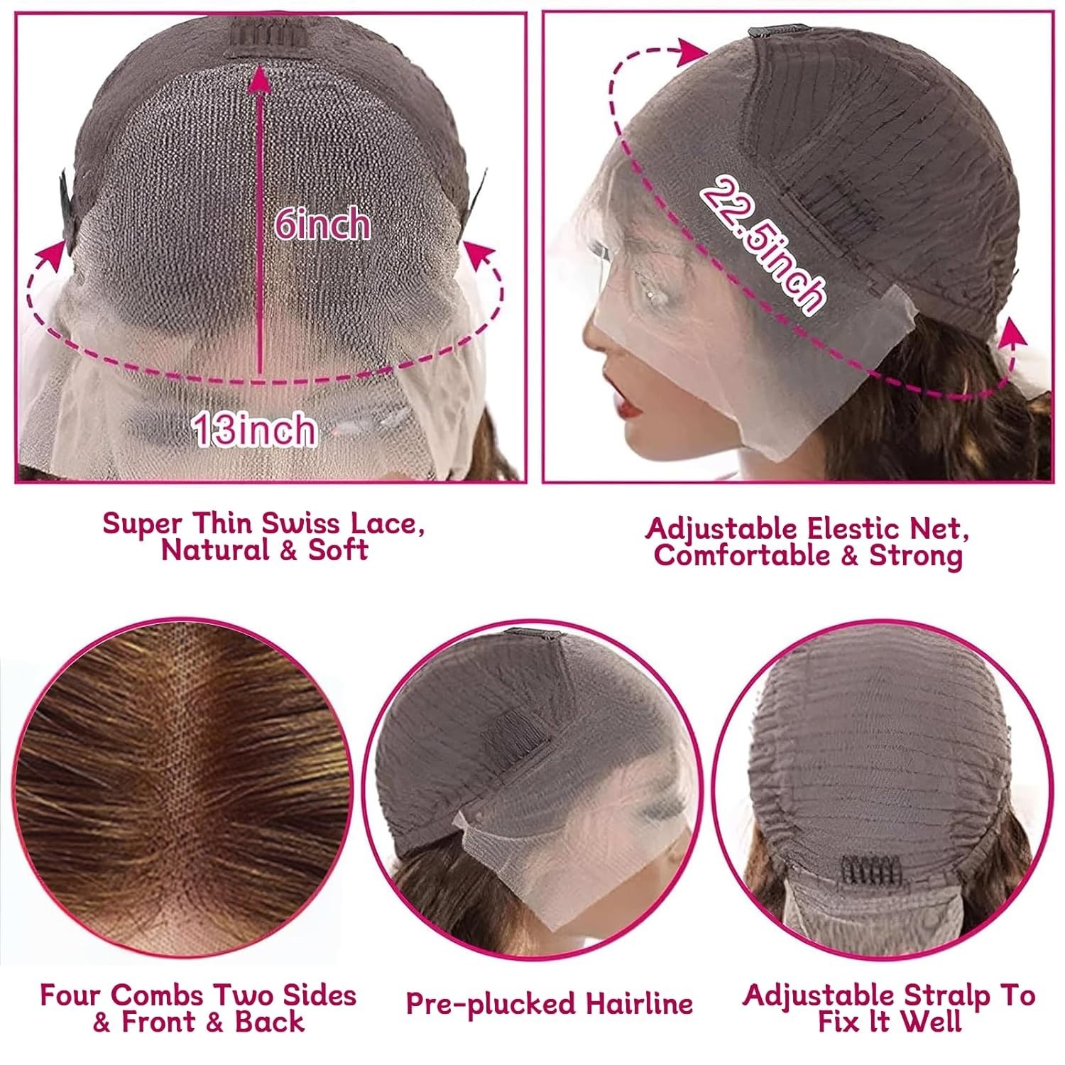 HD Transparent Lace Front Wig 13×6 4/27 Highlight