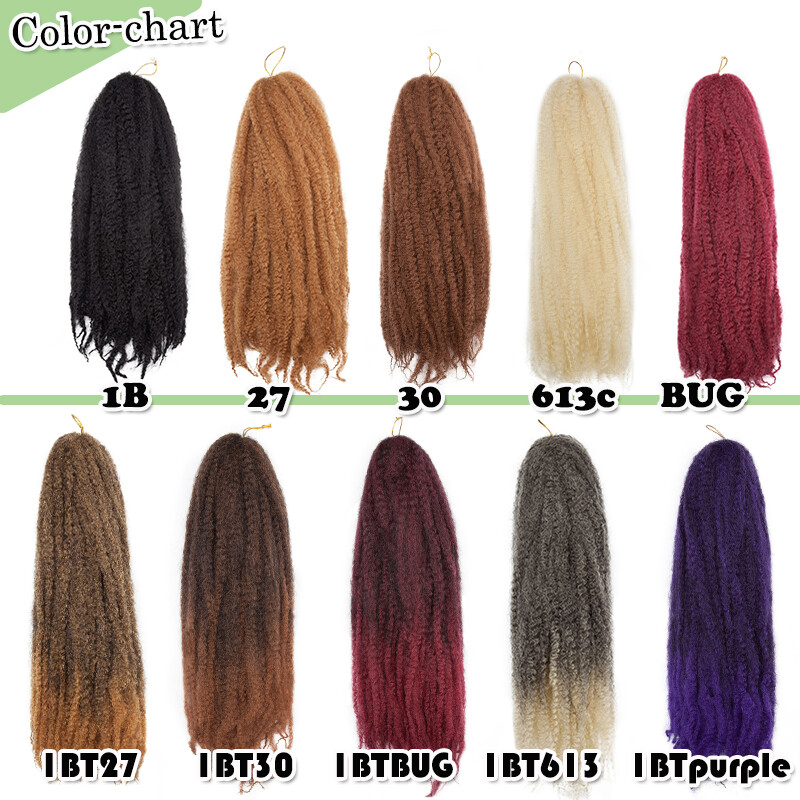 US Afro Kinky Curly Twist Crochet Braids Marley Braiding Hair Extensions Bulks