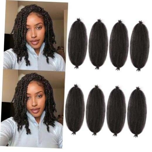 Marley Twist Braiding Hair 8Inch 8 Packs, Spring Twist 8 Inch (Pack of 8) 2#