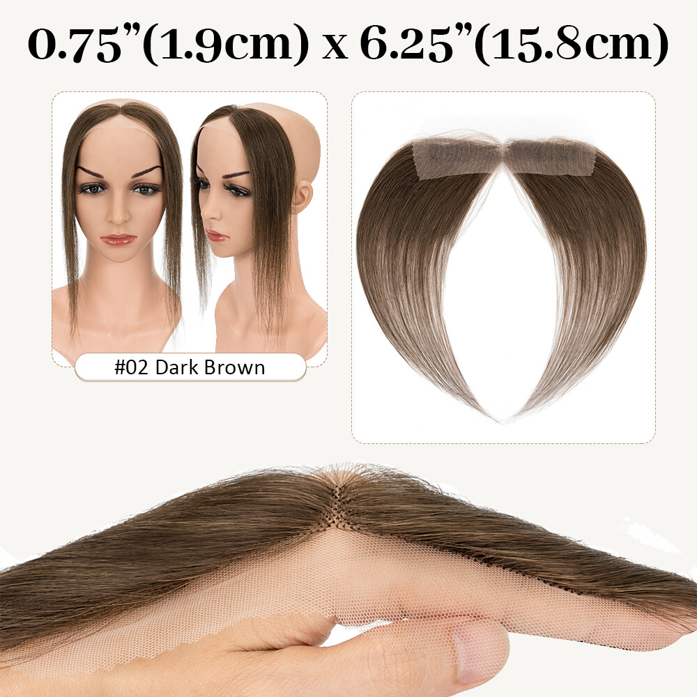 Full Lace Cover Up Front Receding Hairline Remy Human Hair Piece Patch Topper