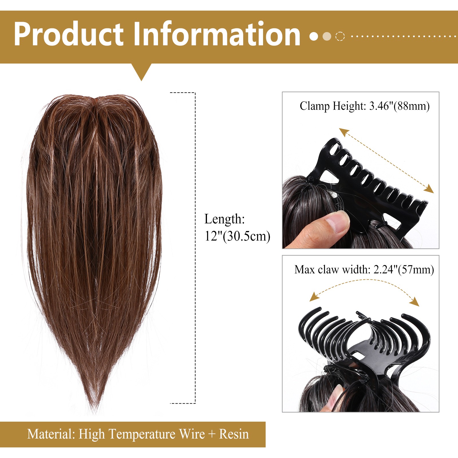 Women’s Girls Ponytail Wig Clip High Bun Wig 5 Min Quick Hairstyle Bun Hairpiece