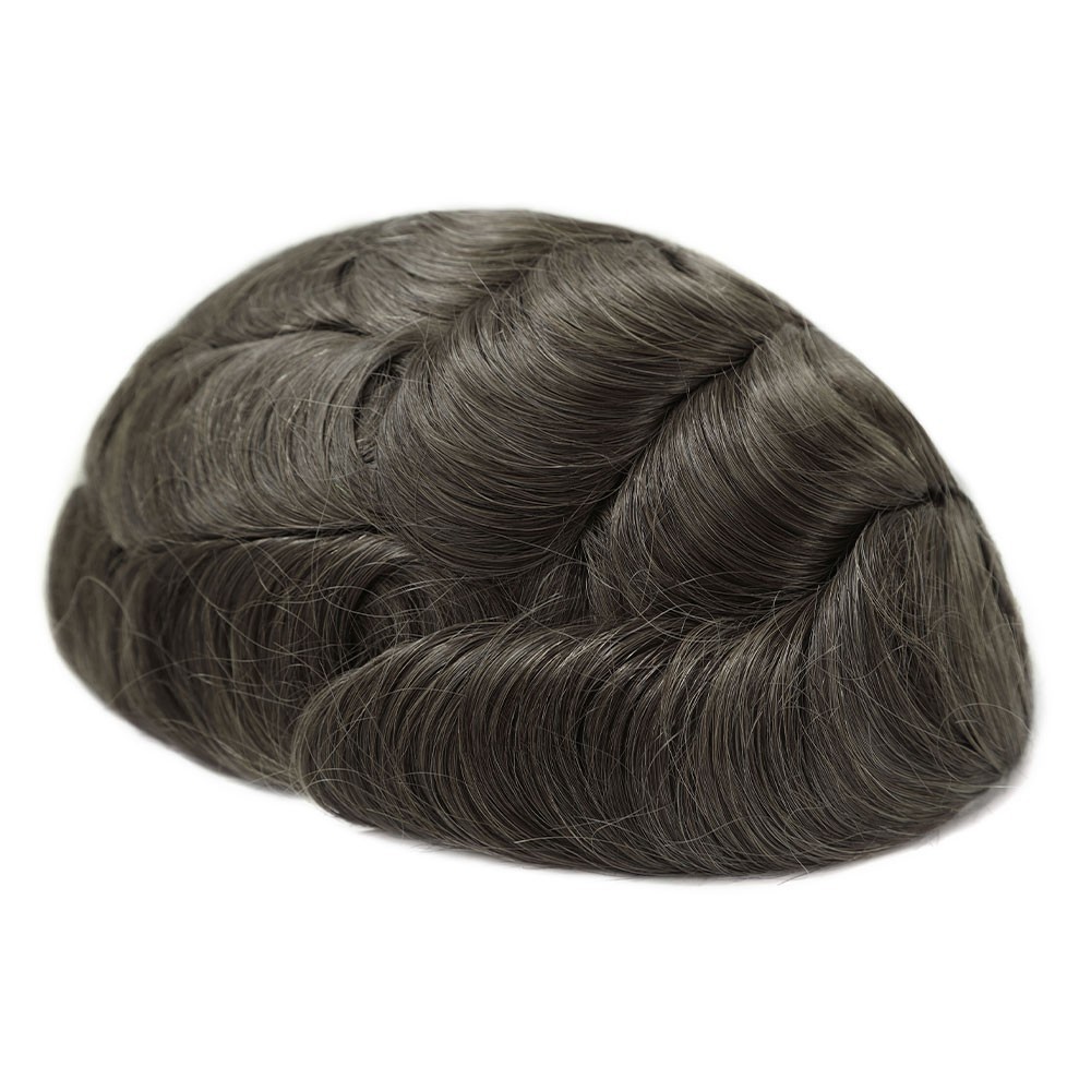 Toupee for Mens Human Hair Replecement System Injection Skin 10-12mm Hairpieces