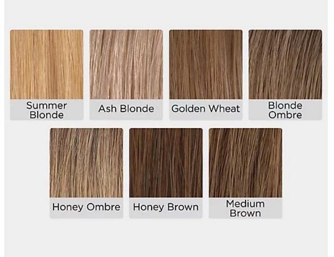 STYLD by KEN PAVES Golden Wheat Blunt Bangs Hair Extensions Human New Clip In