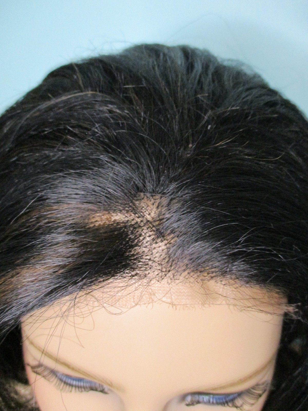 20″ black and brown mix SHAG style SWISS LACE FRONT WIG by SHAKE N GO