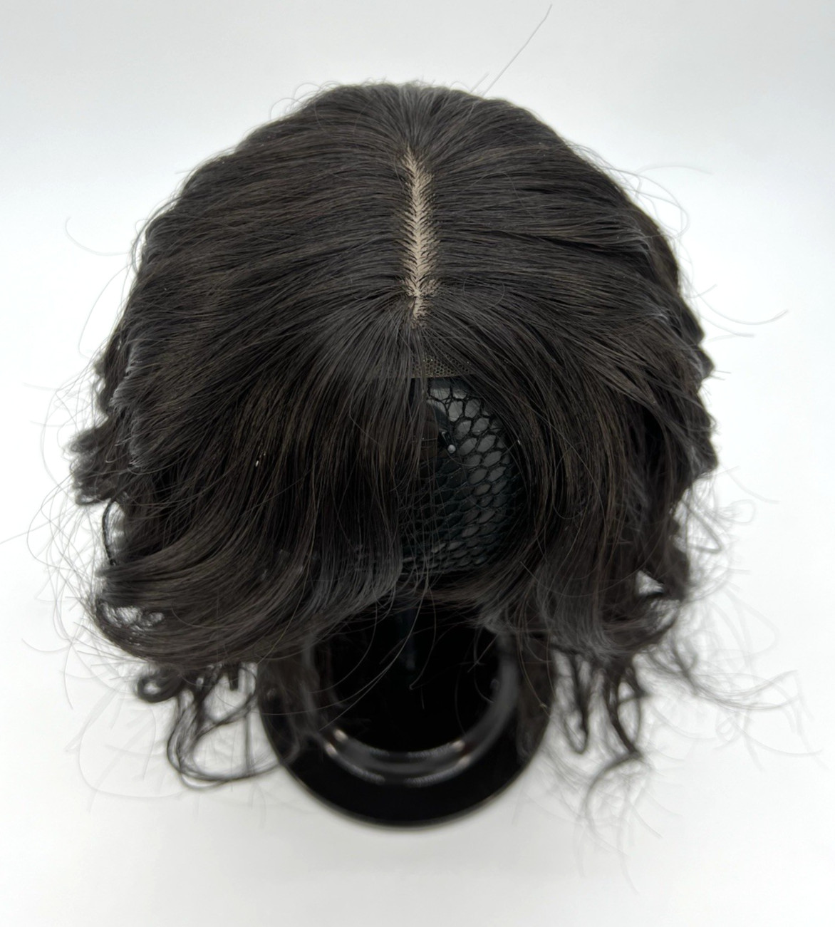 Black Short Wavy 12in Women Premium Hair Topper