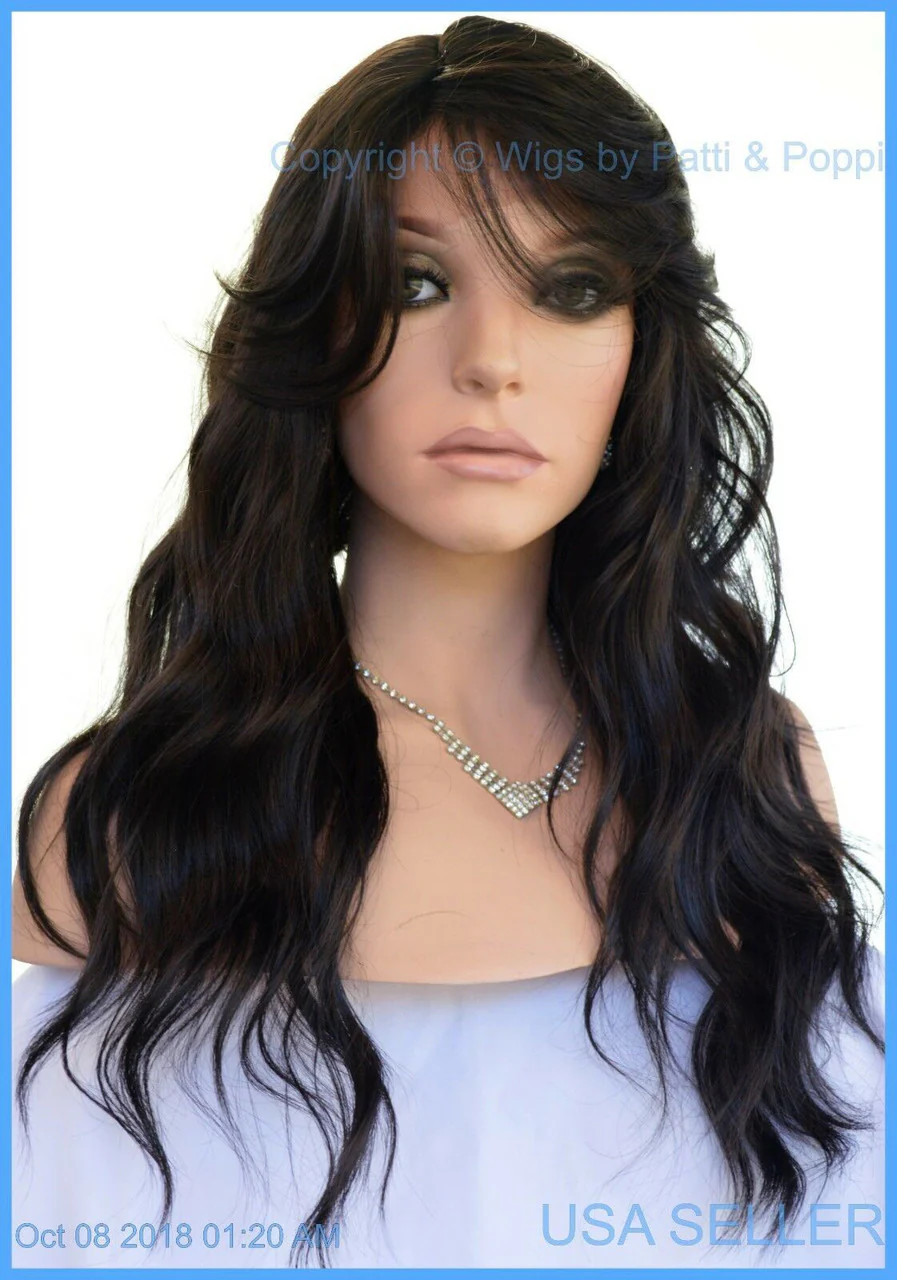 LACE FRONT HAND TIED EAR TO EAR LACE HEAT FRIENDLY COLOR #2 WIG USA SELLER 1314