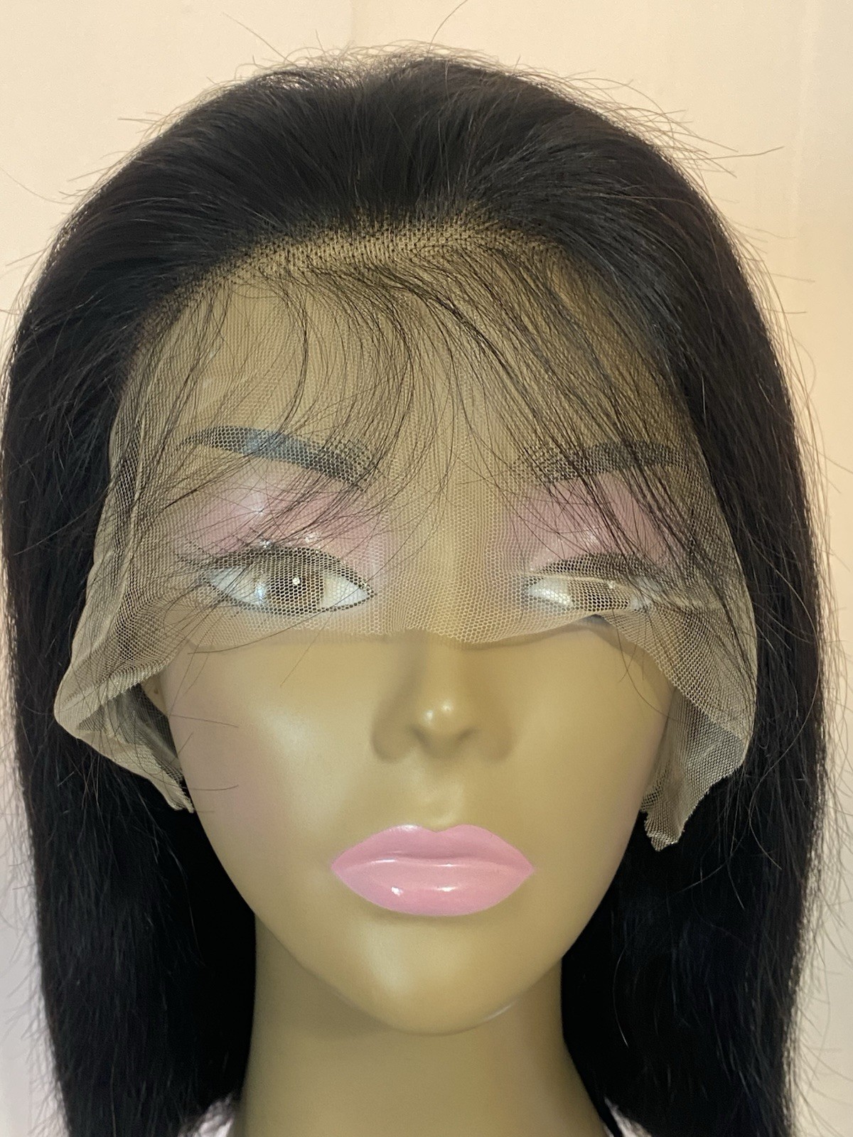 NEW 13×6 HD Lace Straight Bob Wig 12″ Glueless Pre-Plucked Blunt Cut 180 density