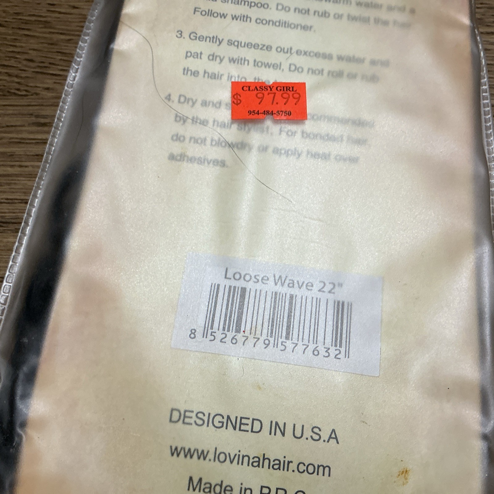 Lovina 22 Inch Virgin Human Hair-Loose Weave – 22 Inch – Tangle Free – NEW