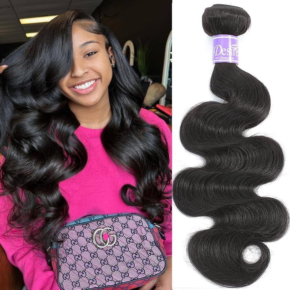 16A Brazilian Virgin Human Hair Bundles Body Wave 18 Inch Natural Black
