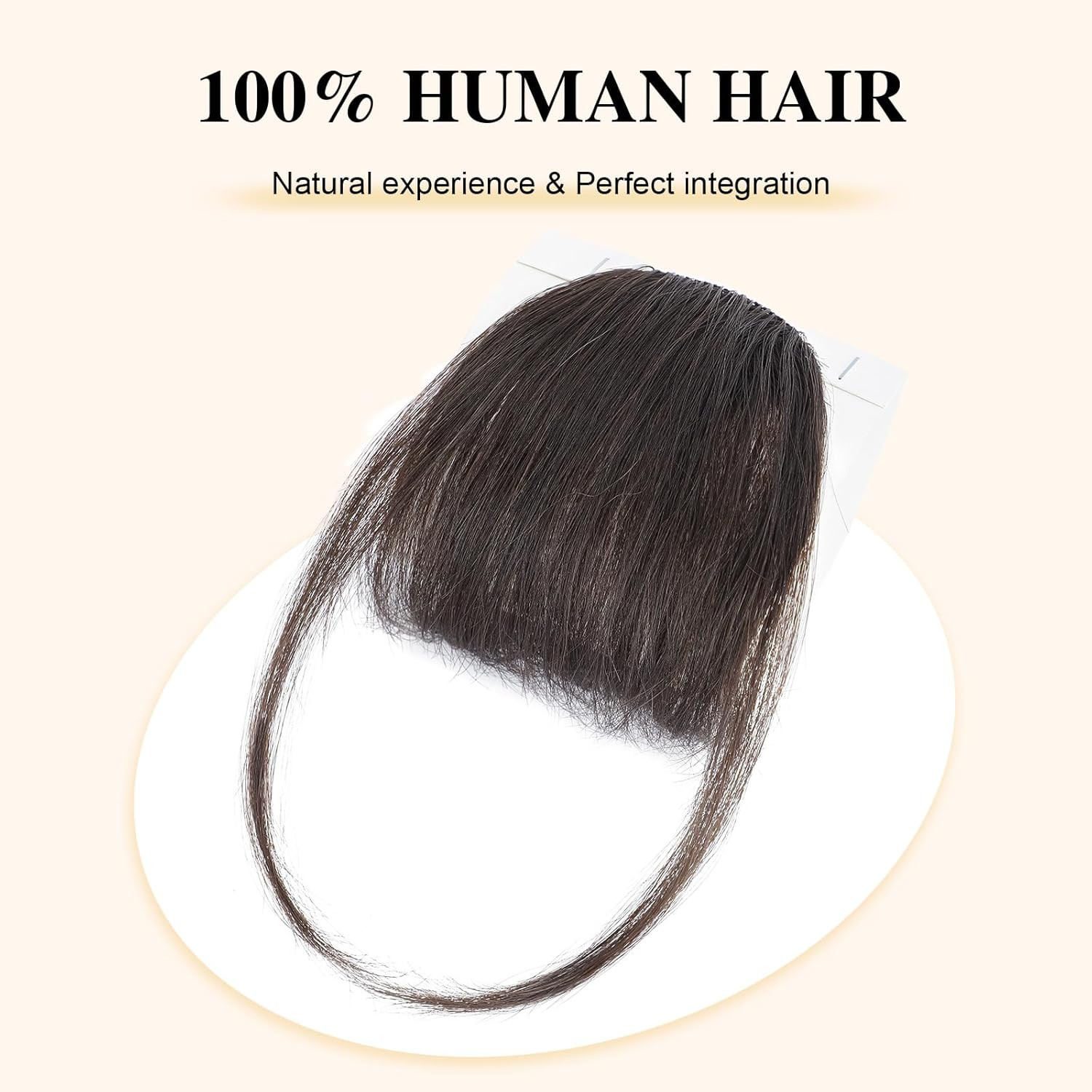 Clip in Bangs Real Human Hair Bangs Hair Clip Fringe with Temples Hairpieces for