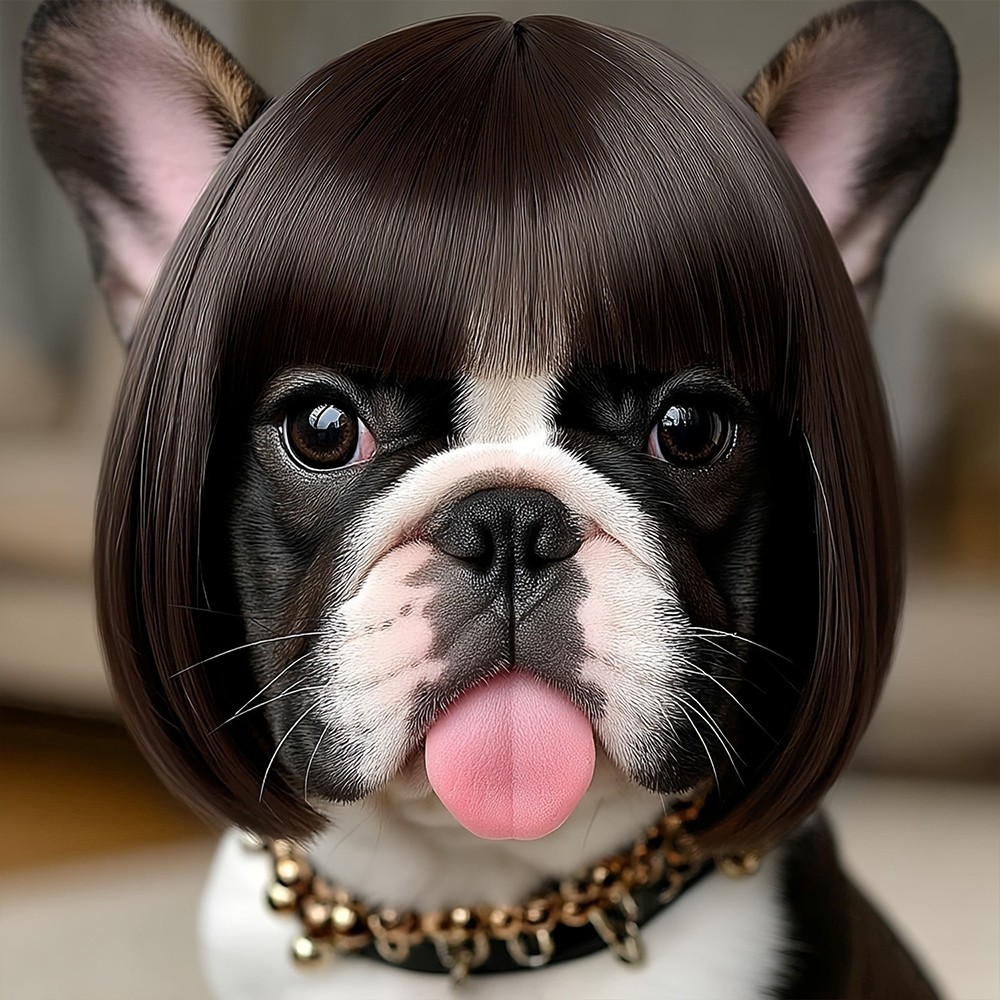 Stylish Cute Fashionable Playful Funny Eye-Catching Pet Universal Decorative Wig