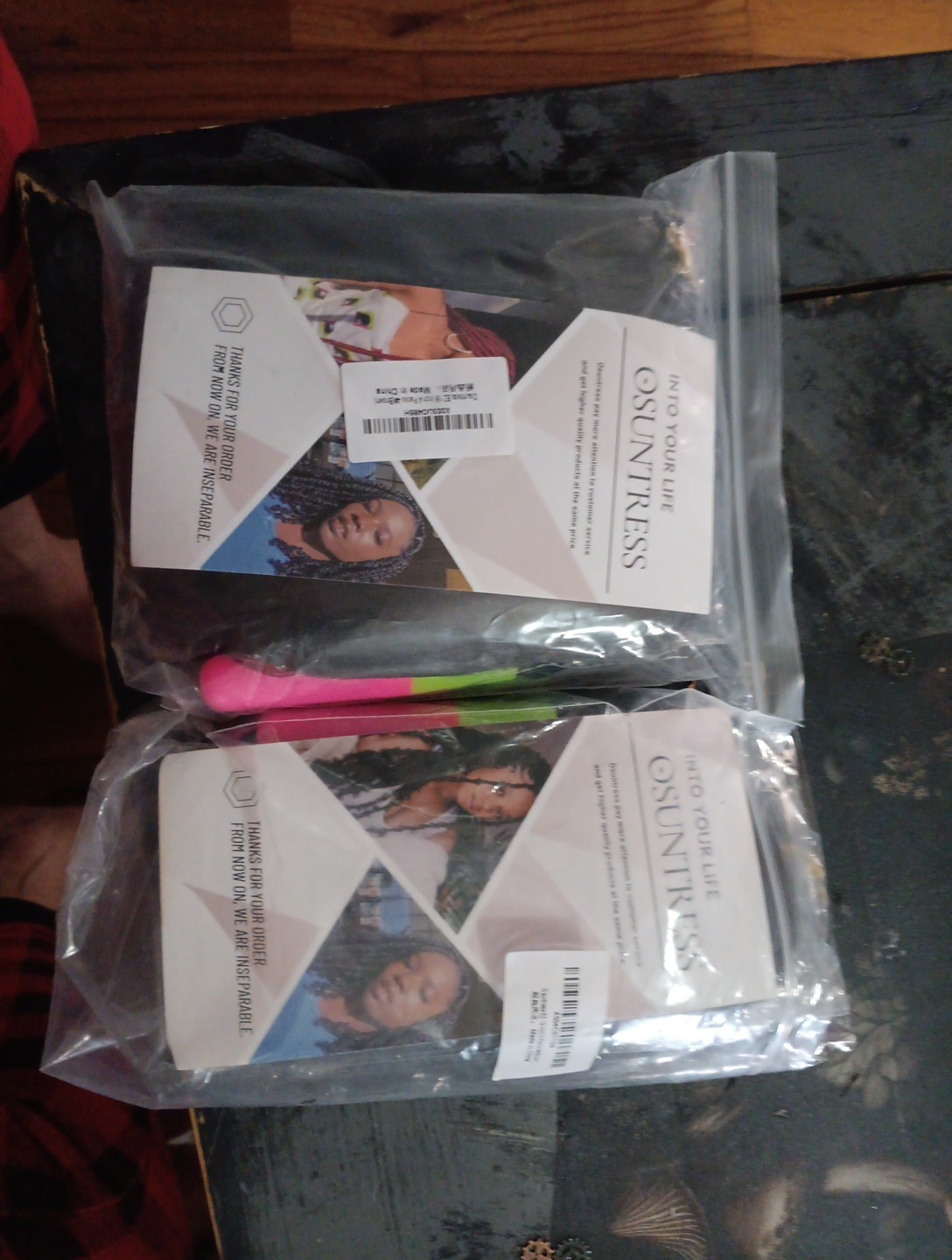 Lot Of 2 Osuntress EZ 10″ 6pks , 4pk 18″ Hair Wefts Both #4brown