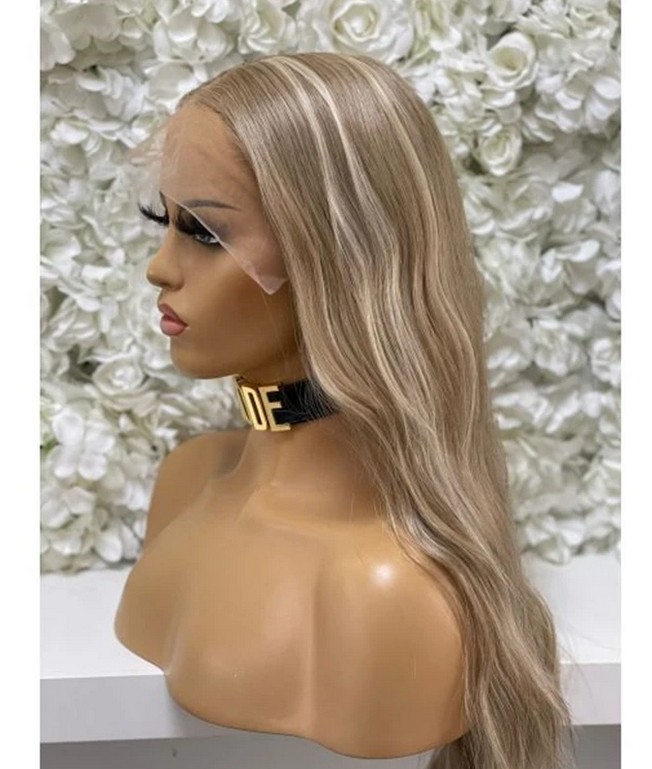 Ombre Icy Ash Blonde 13×4 Lace Front Wig 100% Human Hair Wig