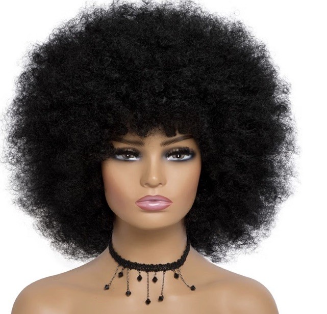 WOMEN’S WOMAN AFRO WIG 70S HALLOWEEN COSTUME 10 “