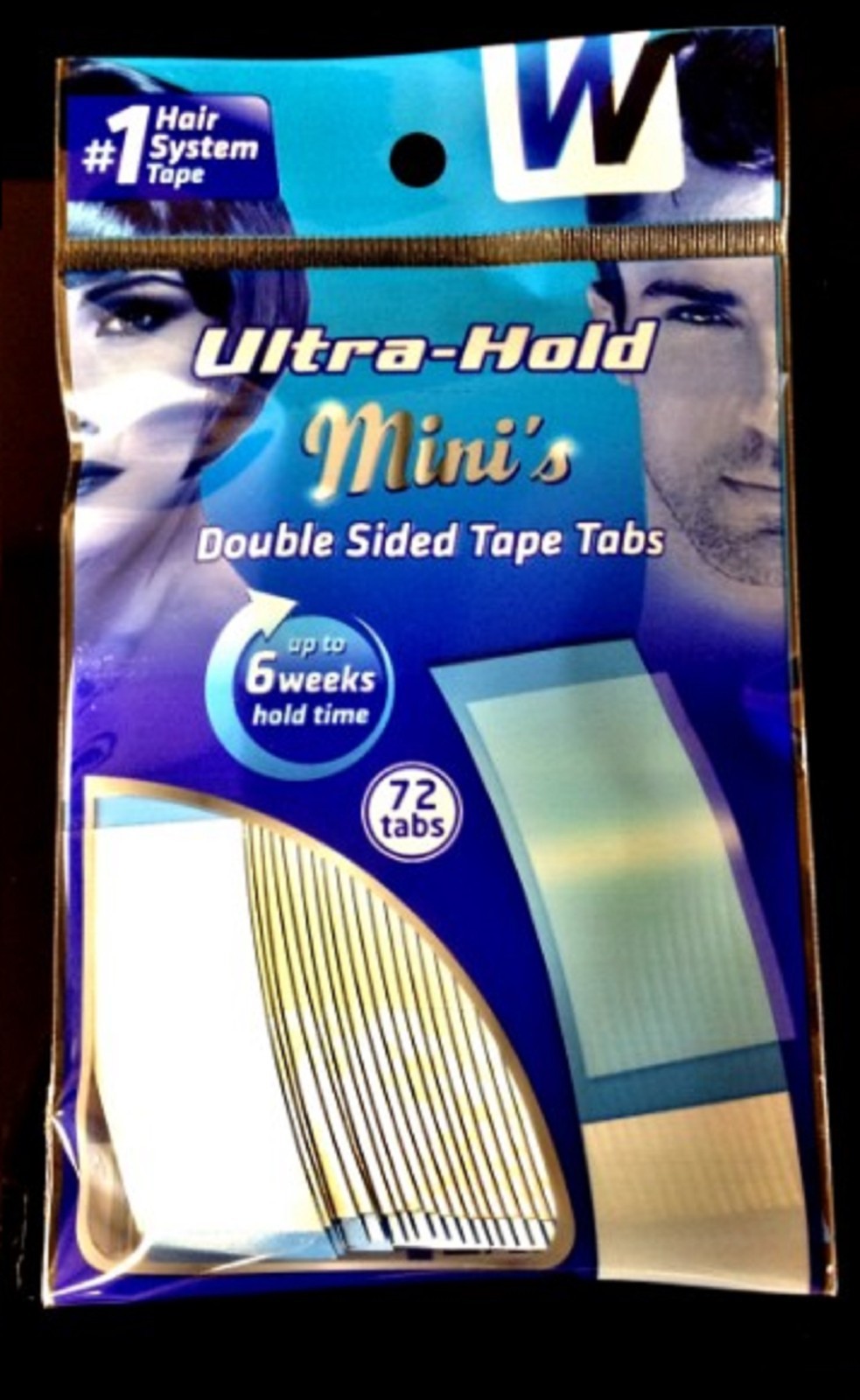 Walker Ultra-Hold Tape 72 Mini Double-Sided Tape Tabs~Lace Wig,Toupee,Hairpiece.
