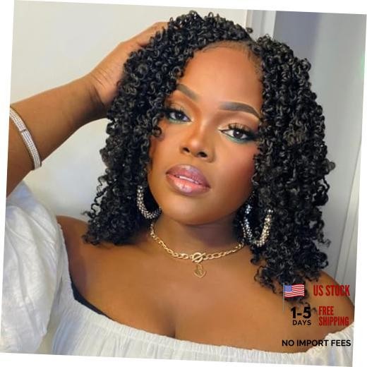 Yanky Twist Crochet Hair for Black Women 8 Inch 3 Packs 8 Inch (pack of 3) 1B