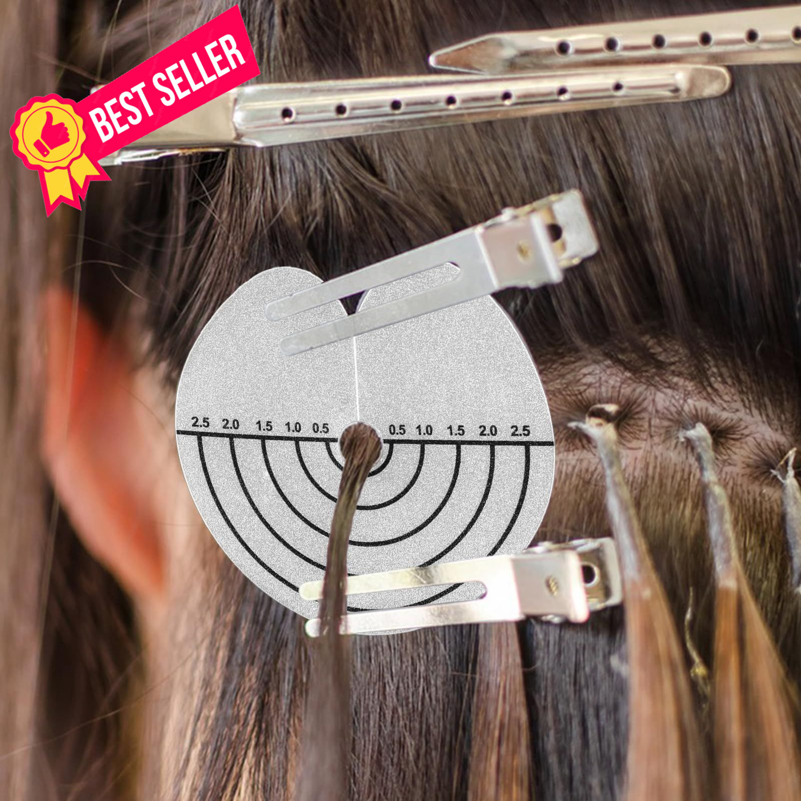 50 Pcs Heat Shield Guards for Hair 10 x 8 x 1.7 cm, With scale marks