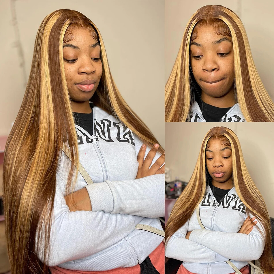 13×4 Lace Front Human Hair Wigs 4/27 13×6 HD Transparent Lace Frontal Wig