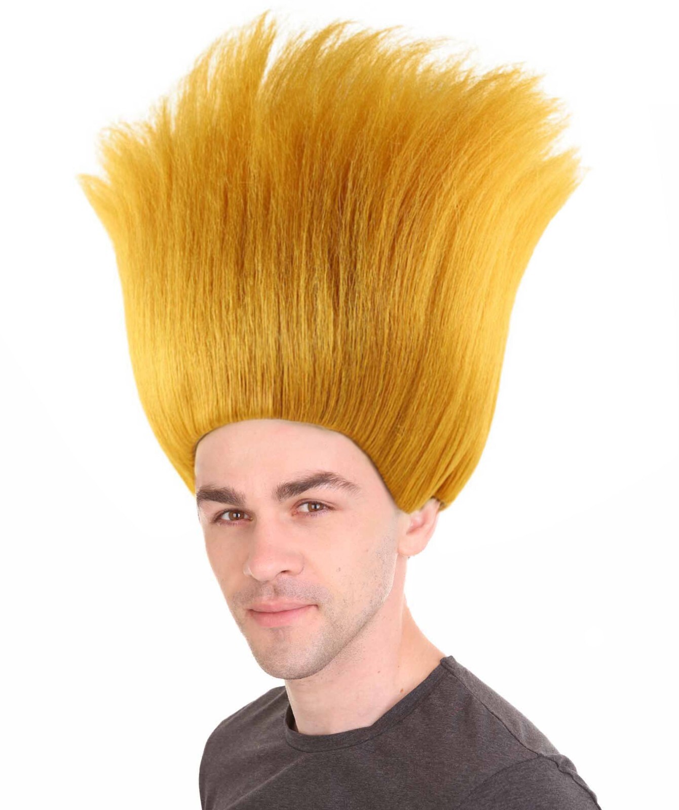 Troll Wig, Movie Cartoon Wig, Premium Breathable Capless Cap, HM-259