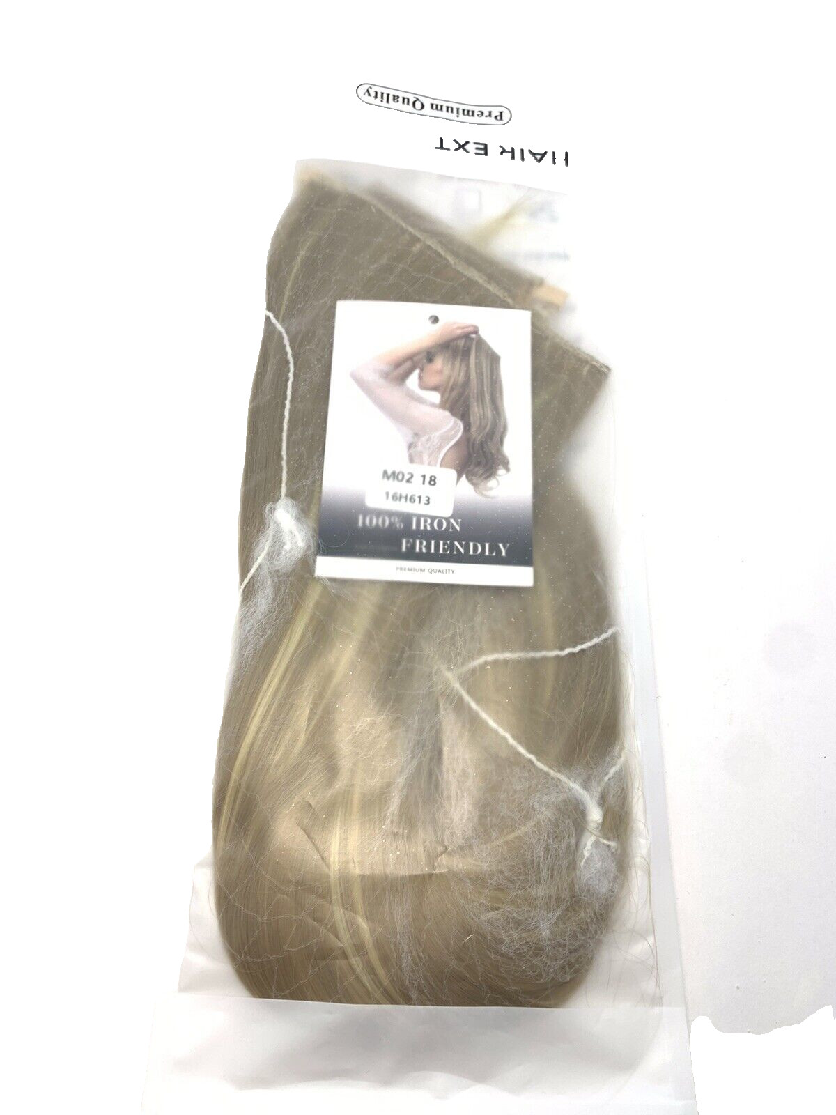 Blonde Hair extension women’s, M02 18″ 16H613, Synthetic hair, hand wash