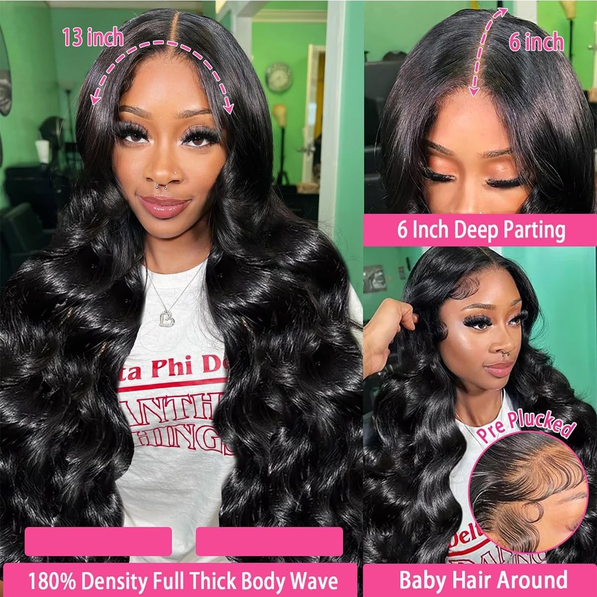 Luxurious 13×6 HD Lace Front Wig – 22 Inch Body Wave for Effortless Elegance