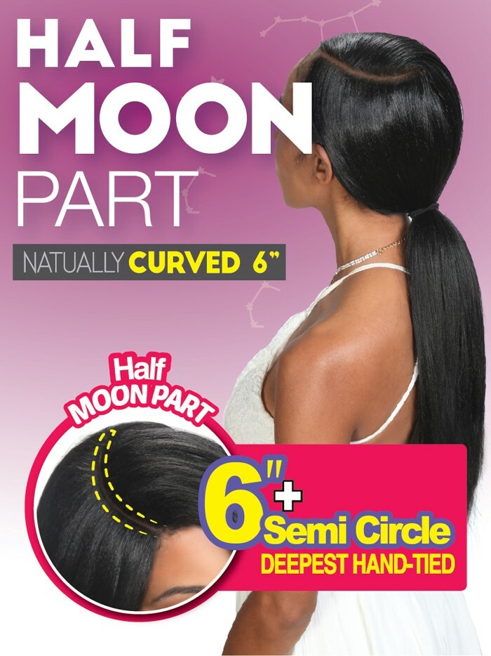 ZURY SIS SYNTHETIC SASSY 6″ DEEP HALF MOON PART WIG – H MAX