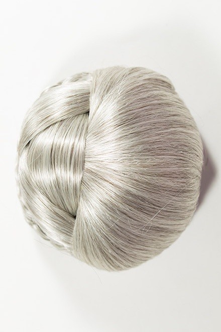 WOMENS BRAIDED PRE-STYLED ELEGANT BUN UPDO DOMED BASE CHIGNON PAGEANT HAIRPIECE