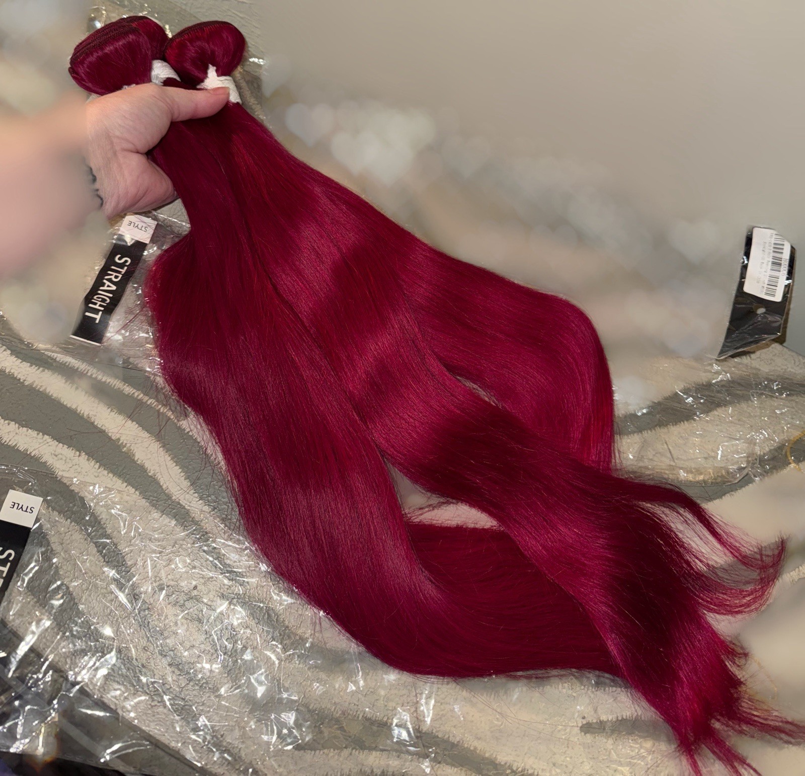 100% 1 Donor Only Human Hair,3 Bundle Pack,Bright,Deep Red, 22,24,26 Inch