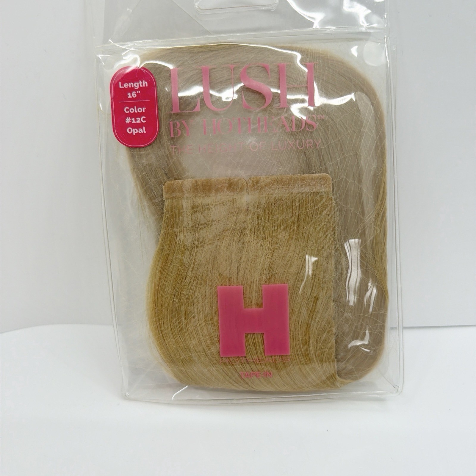 Hotheads Tape-In Extensions LUSH Originals 16” #12C Light Golden Blonde Opal NEW