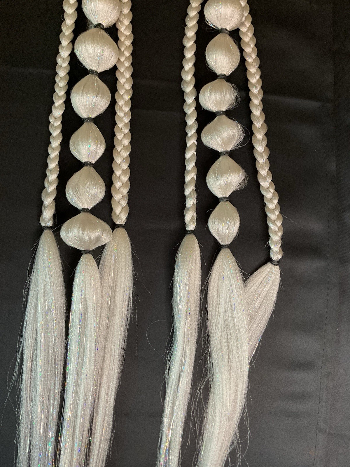 Reusable Softball Braid Ponytail, Braided Ponytail, Rave Hair, Festival Braids