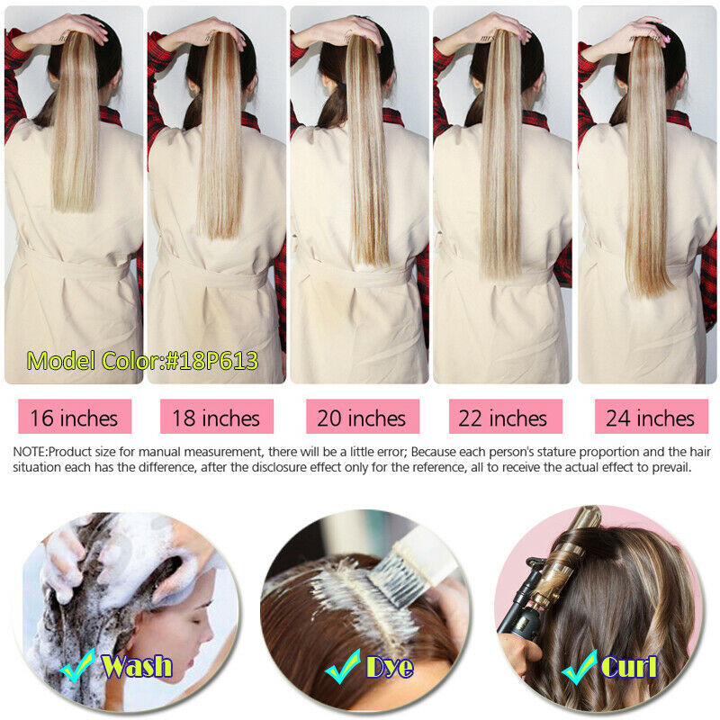 Invisible Tape in Human Hair Extensions Seamless Adhesive PU Skin Wefts RemyHair