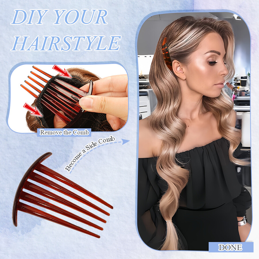 Elegant Drawstring Ponytail Comb Clip In Hair Bun Hepburn Chignon Extension Updo