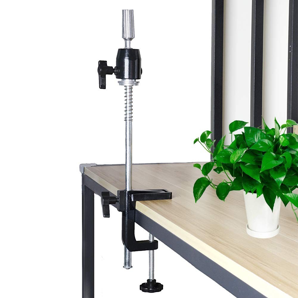 Versatile Wig Stand Holder with Adjustable Height and Metal C-Clamp Design