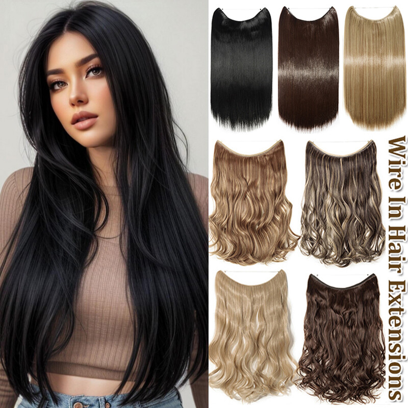 100% Real Hair Extension Wire & Ring Hidden Invisible Wire In One Piece As Human