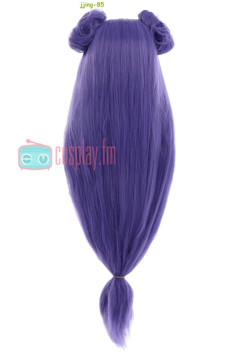 Anime Ranma 1/2 Cosplay Shampoo Ranma Ponytail with Buns Hair Halloween Wigs
