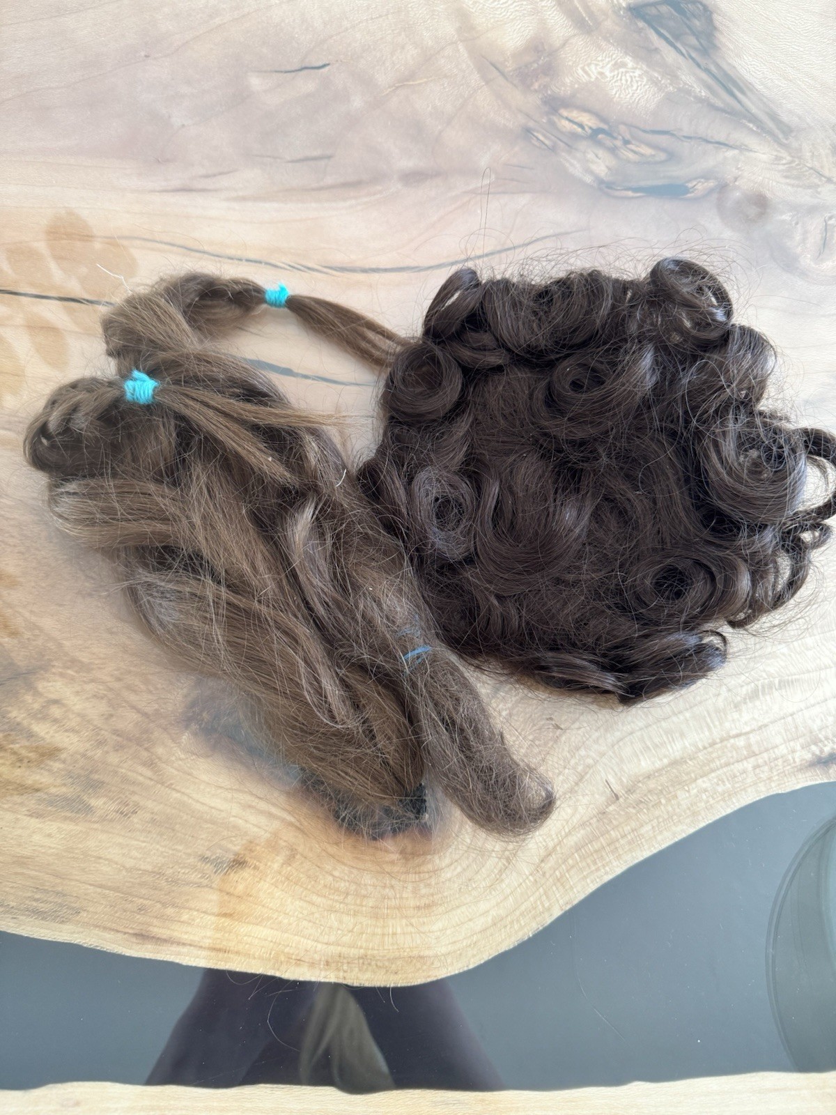 Rare Vintage 1960s Pre-Styled Deluxe Wiglet Set • 100% Human Hair • Two Pieces