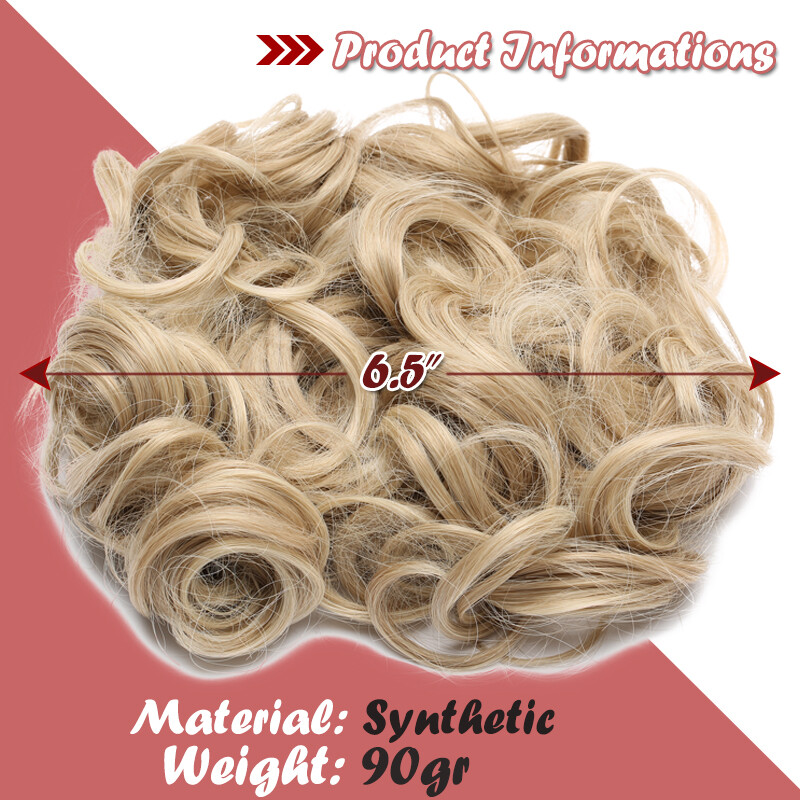 100% Thick Natural Updo Claw Clip in Messy Bun Hair Piece Extension Comb Wedding
