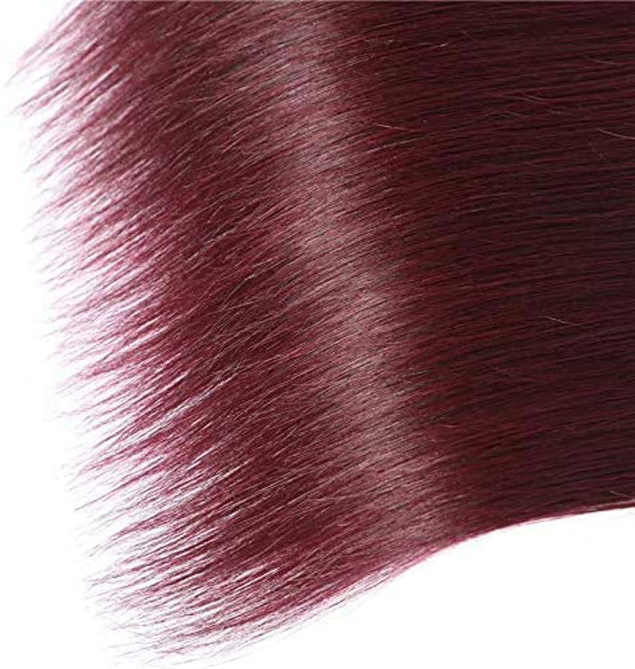 Xddnamei Augfst Virgin Weave Human Hair Bundles 300G 99J-Burgundy-Straight Wave
