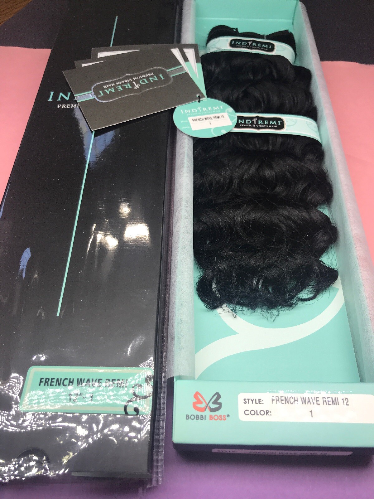 IndiRemi® Virgin Remi Hair Weave_FRENCH_WAVE_WEAVING_12”_#1