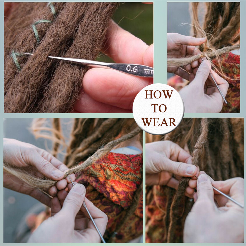 100% Real AS Human Hair Dreadlocks Extensions Crochet Braiding Hair Afro Faux US