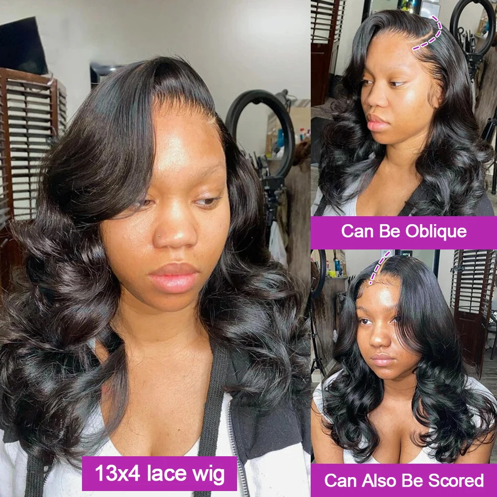 250 Density Body Wave Glueless Bob Wigs For Women Ready To Go Water Wave Human