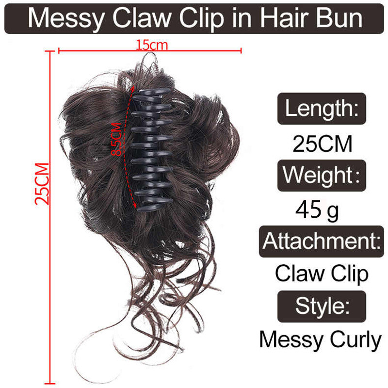Messy Bun Hair Piece Scrunchie Updo Real Thick Hair Extensions as Human Hair USA
