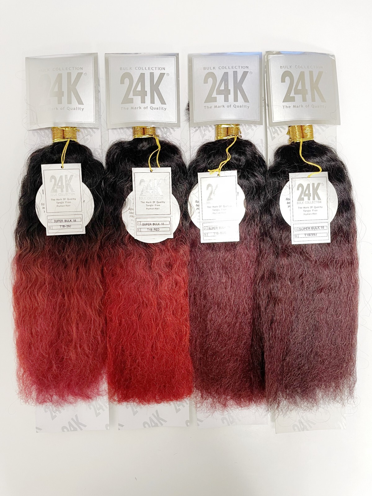 Blended Human Hair Super Wave Bulk Wet Wavy for Braiding 16-24” Select Colors