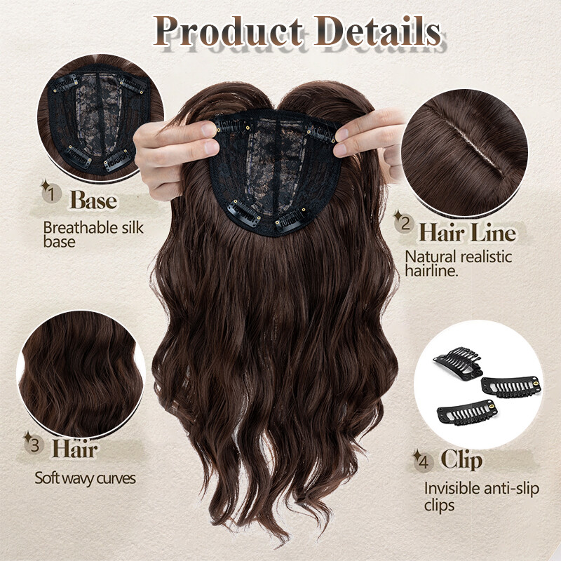 Straight Hair Extensions Topper Clip In Full Head One Piece Toupee Real as Human