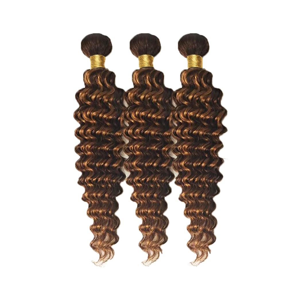 P4/30 Ombre Loose Deep Wave Human Hair Bundles 12 14 16 Inch Brazilian