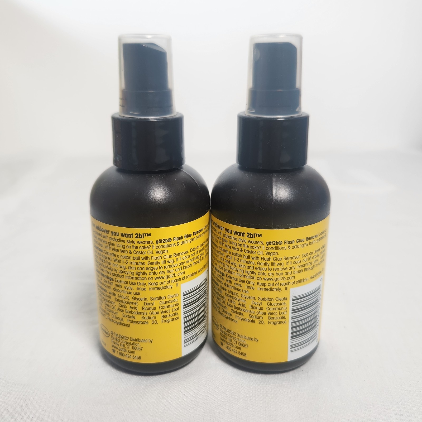 New! Lot Of 2 Got2b Glued Flash Glue Remover 4 oz