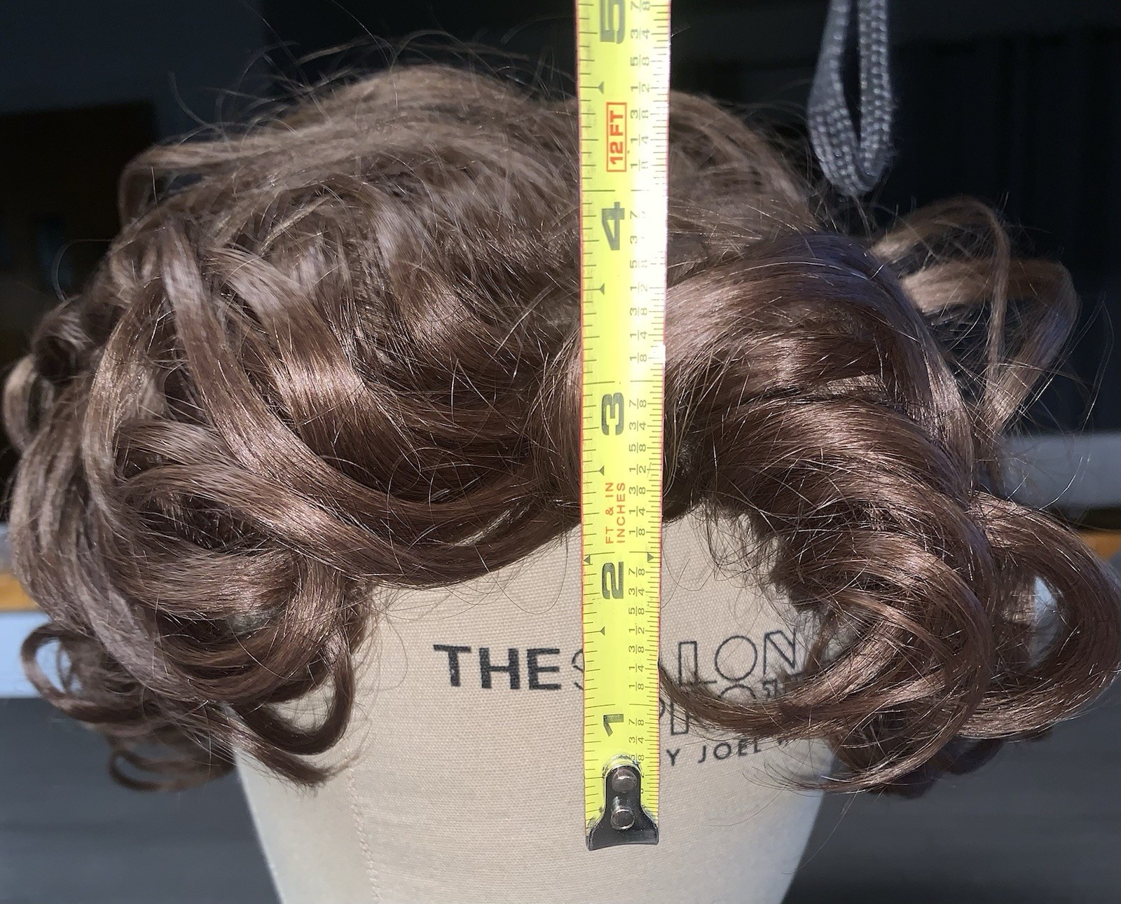 A4 VTG 70s ELURA WIG HAIR PIECE AUBURN BROWN SHORT LAYERED CURLY KOREA ACRYLIC