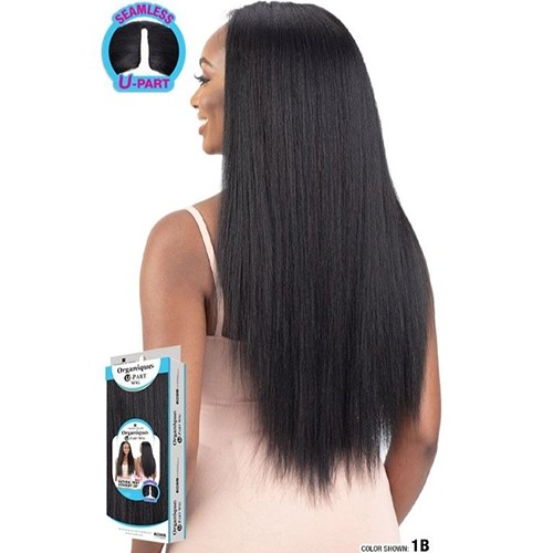 U-Part wig with a narrow u-part opening-Natural yaky straight 28″