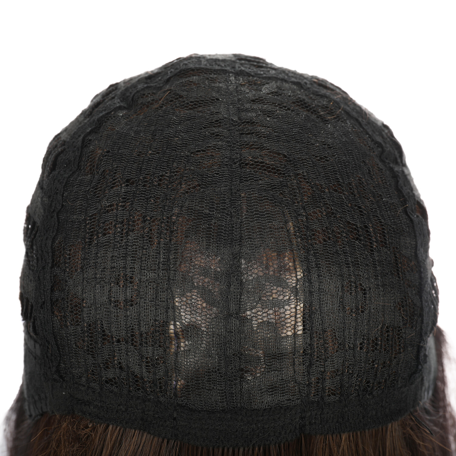 55cm Brown High Temperature Fiber Hair Wigs With Bangs For Women Natural Hair
